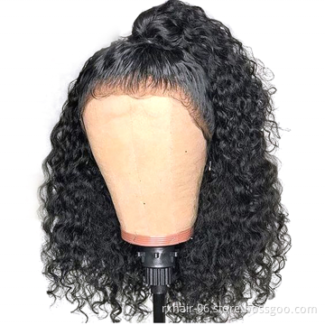 Ruixin Cuticle Aligned Bulk Virgin Remy Celebrity Free Samples 36 Inch Curly Raw Indian Lacefront Afro Kinky Human Hair Wig